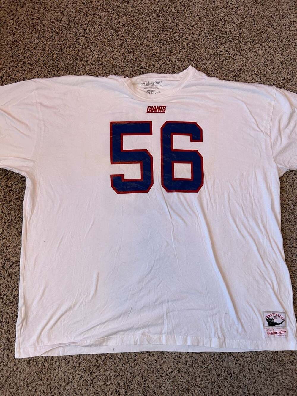 Mitchell & Ness Lawrence Taylor New York Giants T-Shirt Size 5XL White